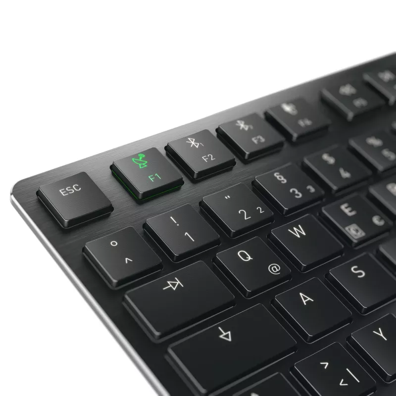 Klawiatura CHERRY KW X ULP 2.0 MINI Home/Office USB + RF Wireless + Bluetooth QWERTZ Czarny