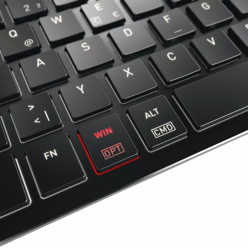 Klawiatura CHERRY KW X ULP 2.0 MINI Home/Office USB + RF Wireless + Bluetooth QWERTZ Czarny