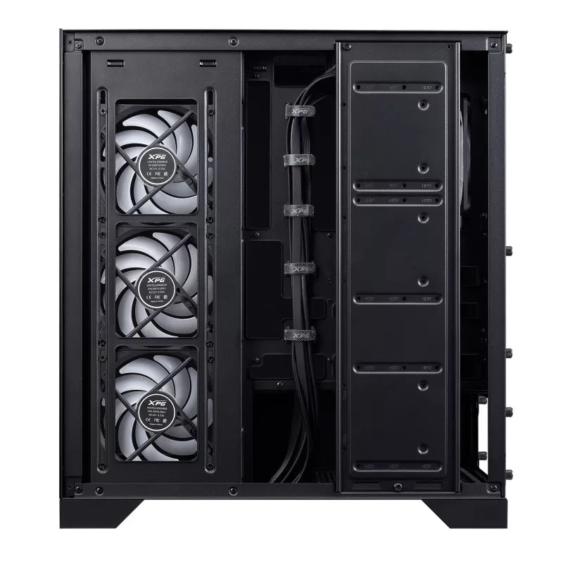 XPG INVADER X BTF MID-TOWER-CASE Black, Midi Tower, PC, Czarny, ATX, micro ATX, Mini-ATX, SPCC, Szkło hartowane, 17.5 cm