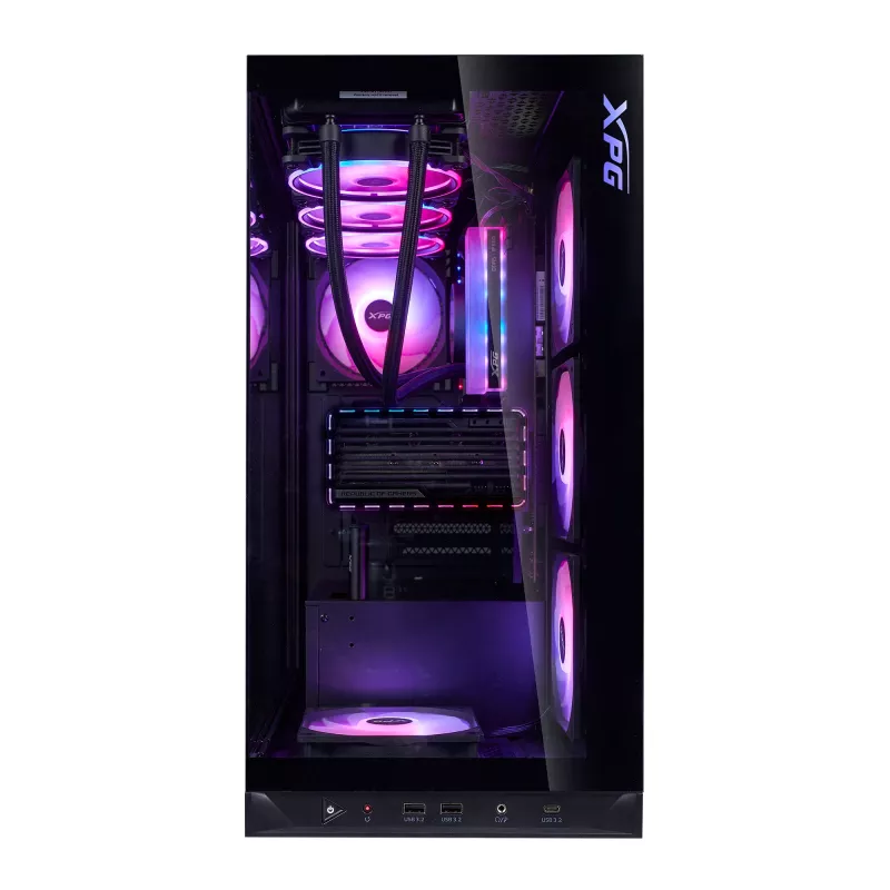 XPG INVADER X BTF MID-TOWER-CASE Black, Midi Tower, PC, Czarny, ATX, micro ATX, Mini-ATX, SPCC, Szkło hartowane, 17.5 cm