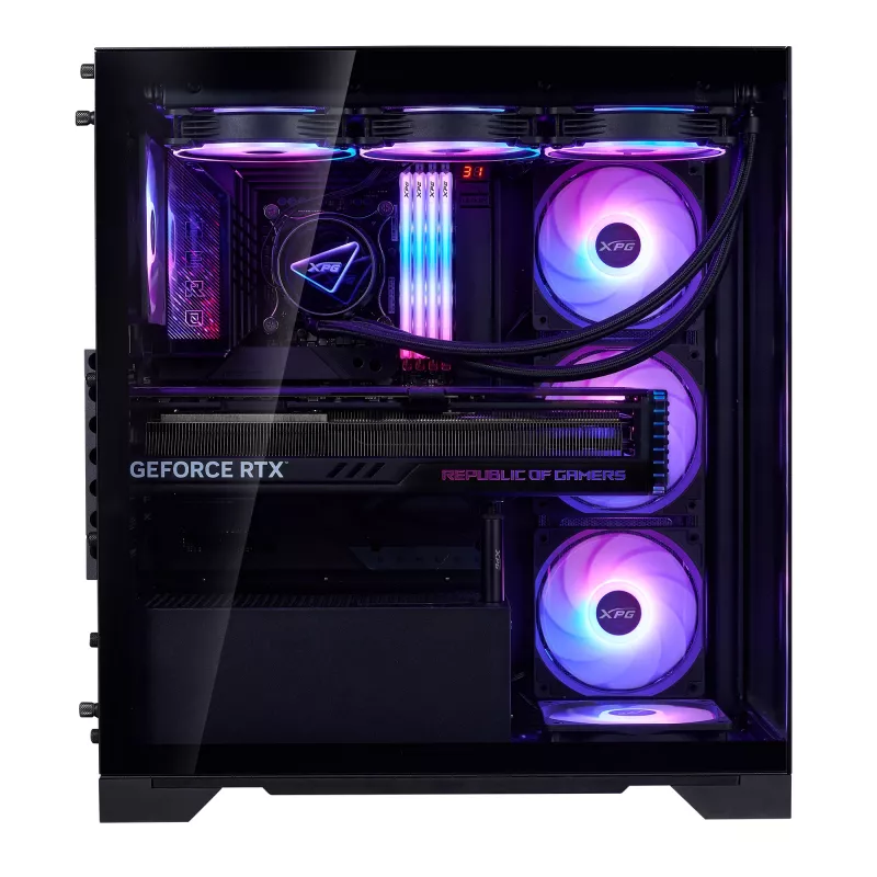 XPG INVADER X BTF MID-TOWER-CASE Black, Midi Tower, PC, Czarny, ATX, micro ATX, Mini-ATX, SPCC, Szkło hartowane, 17.5 cm