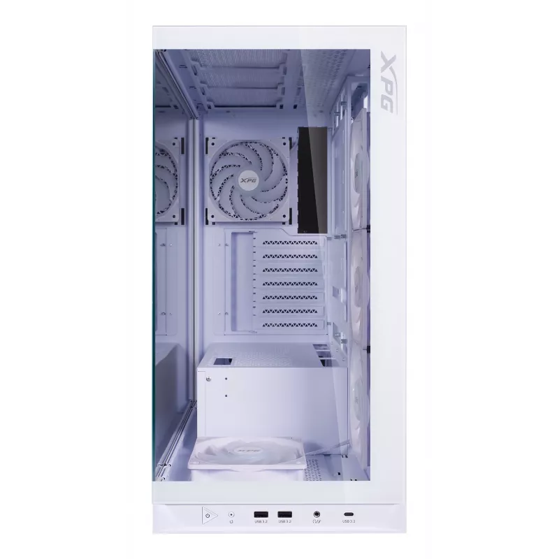 XPG INVADER X BTF MID-TOWER-CASE Biały, Midi Tower, PC, Biały, ATX, micro ATX, Mini-ATX, SPCC, Szkło hartowane, 17.5 cm