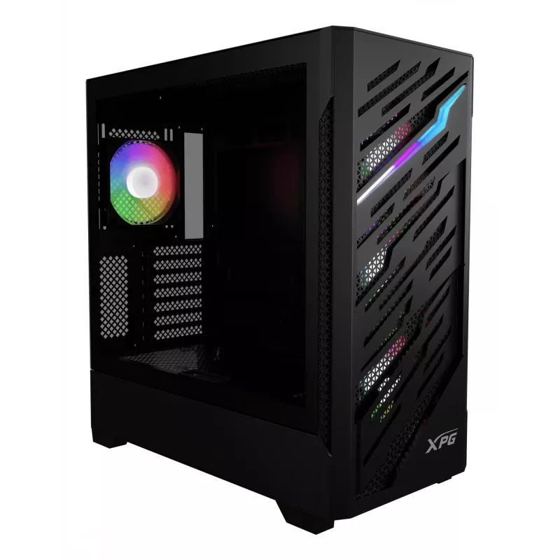 XPG STARKER AIR BTF Mid-Tower Black, Midi Tower, PC, Czarny, ATX, EATX, micro ATX, Mini-ITX, SPCC, Szkło hartowane, Gaming