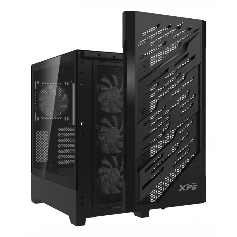 XPG STARKER AIR BTF Mid-Tower Black, Midi Tower, PC, Czarny, ATX, EATX, micro ATX, Mini-ITX, SPCC, Szkło hartowane, Gaming
