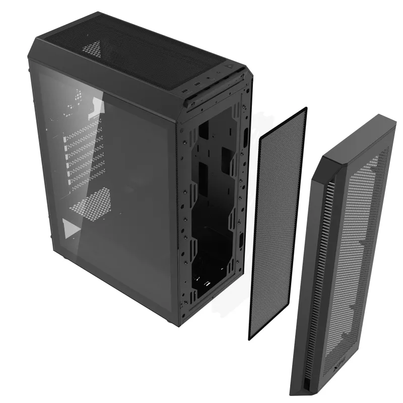 XPG VALOR AIR PLUS MID-TOWER-Case Black, Midi Tower, PC, Black, ATX, micro ATX, Mini-ITX, SPCC, 16 cm