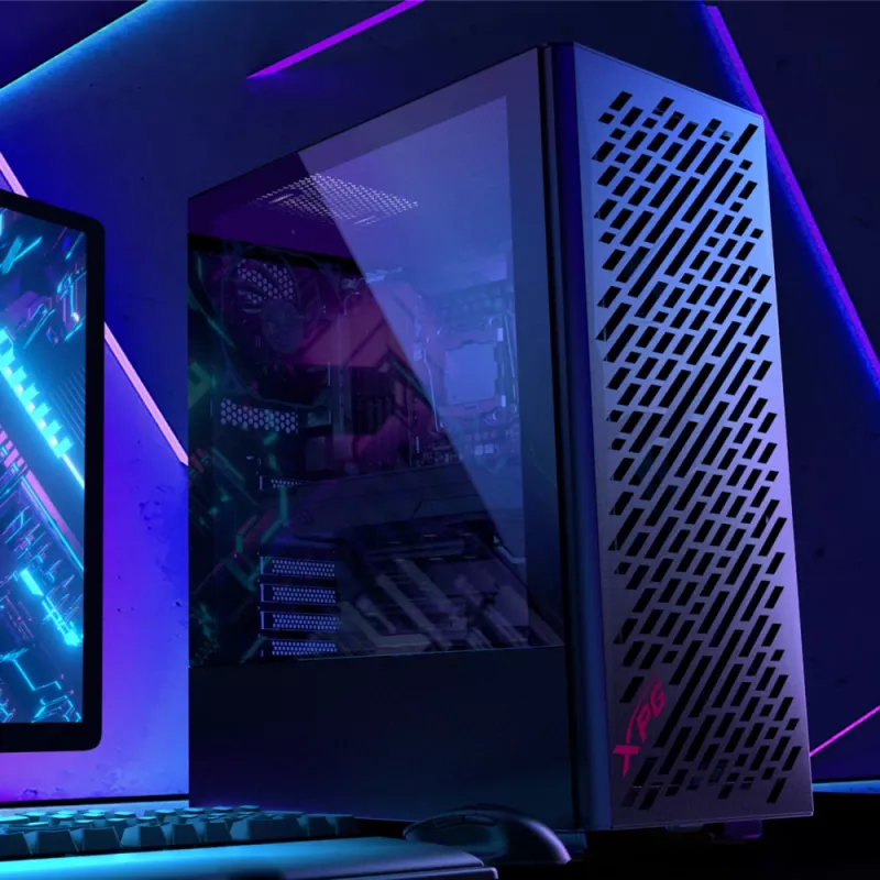 XPG VALOR AIR Mid-Tower Czarny, Midi Tower, PC, Czarny, ATX, micro ATX, Mini-ATX, Stal węglowa, Szkło hartowane, 16.6 cm
