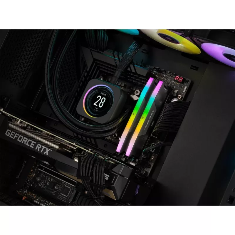CORSAIR Memory 32GB DDR5 (2x16gb) Dram 6000mt/s CL36 Memory Kit Vengeance RGB Czarny