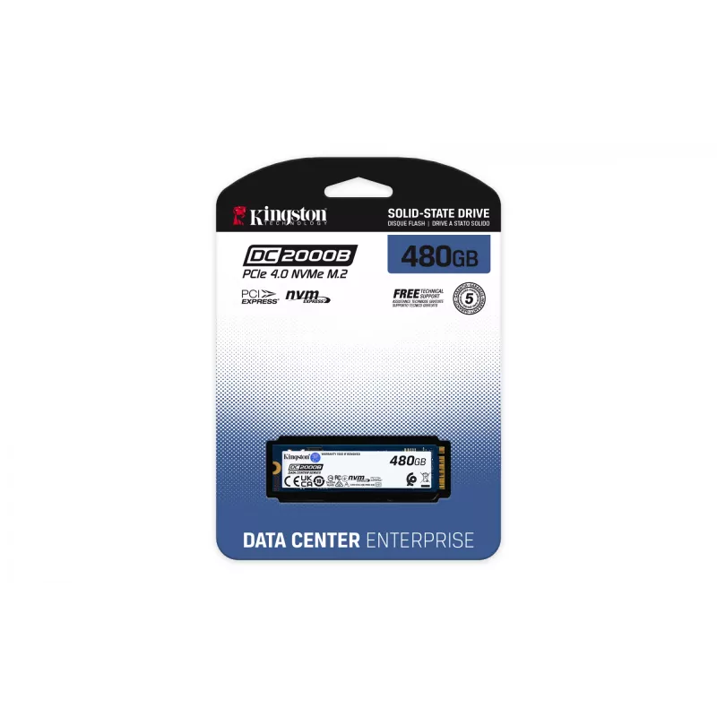 Kingston Technology 480GB DC2000B PCIe 4.0 M.2 2280 Enterprise SSD