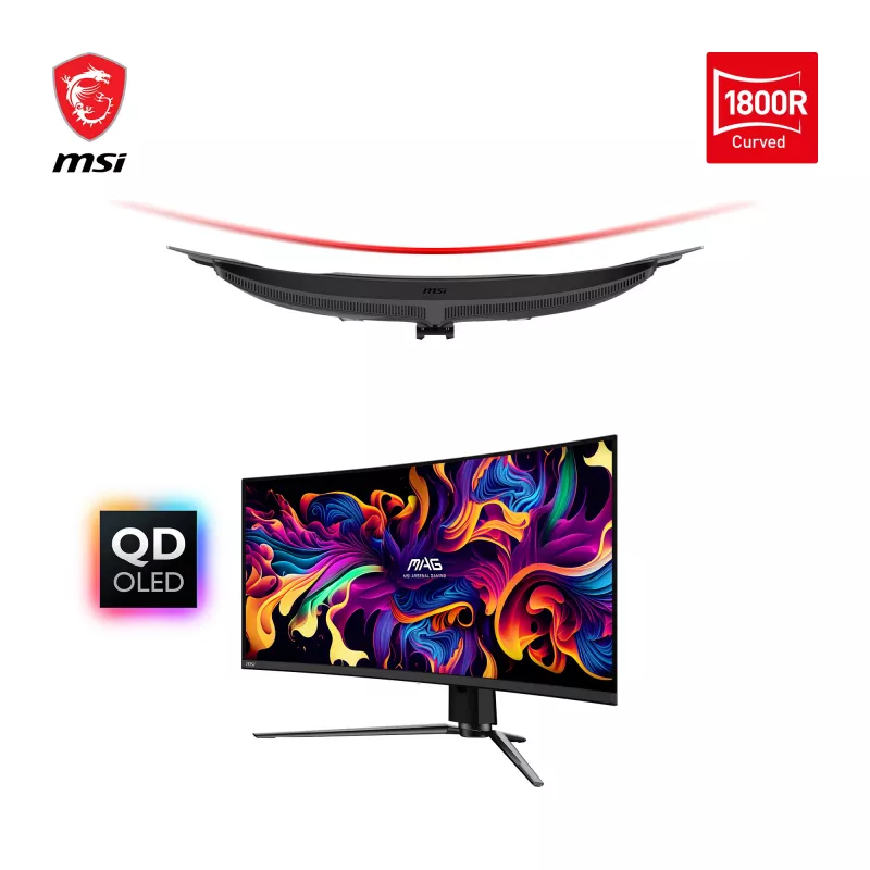 Monitor komputerowy MSI MAG 341CQPDE QD-OLED 86,4 cm (34 cale) 3440 x 1440 pikseli UltraWide Quad HD Czarny