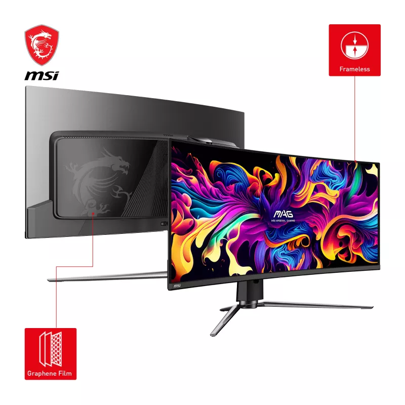 Monitor komputerowy MSI MAG 341CQPDE QD-OLED 86,4 cm (34 cale) 3440 x 1440 pikseli UltraWide Quad HD Czarny