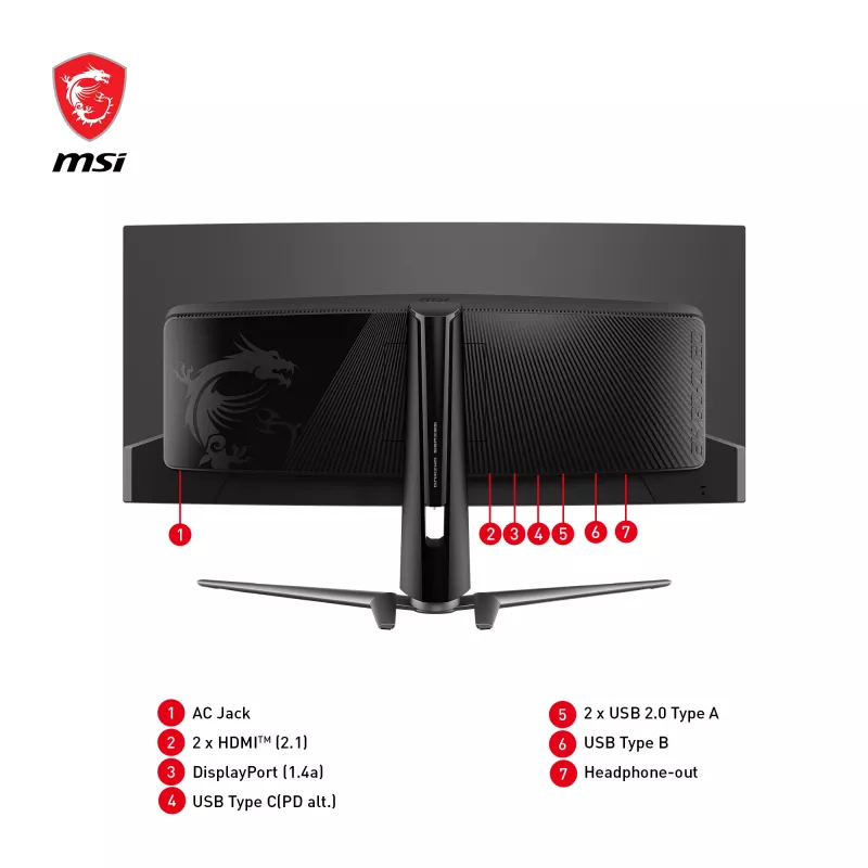 Monitor komputerowy MSI MAG 341CQPDE QD-OLED 86,4 cm (34 cale) 3440 x 1440 pikseli UltraWide Quad HD Czarny