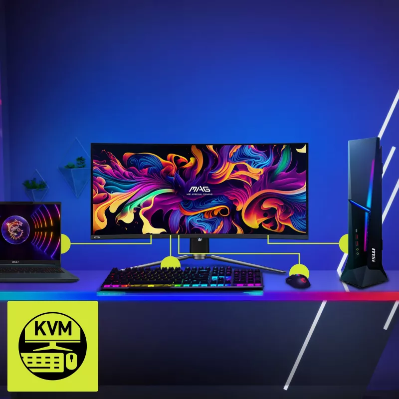 Monitor komputerowy MSI MAG 341CQPDE QD-OLED 86,4 cm (34 cale) 3440 x 1440 pikseli UltraWide Quad HD Czarny