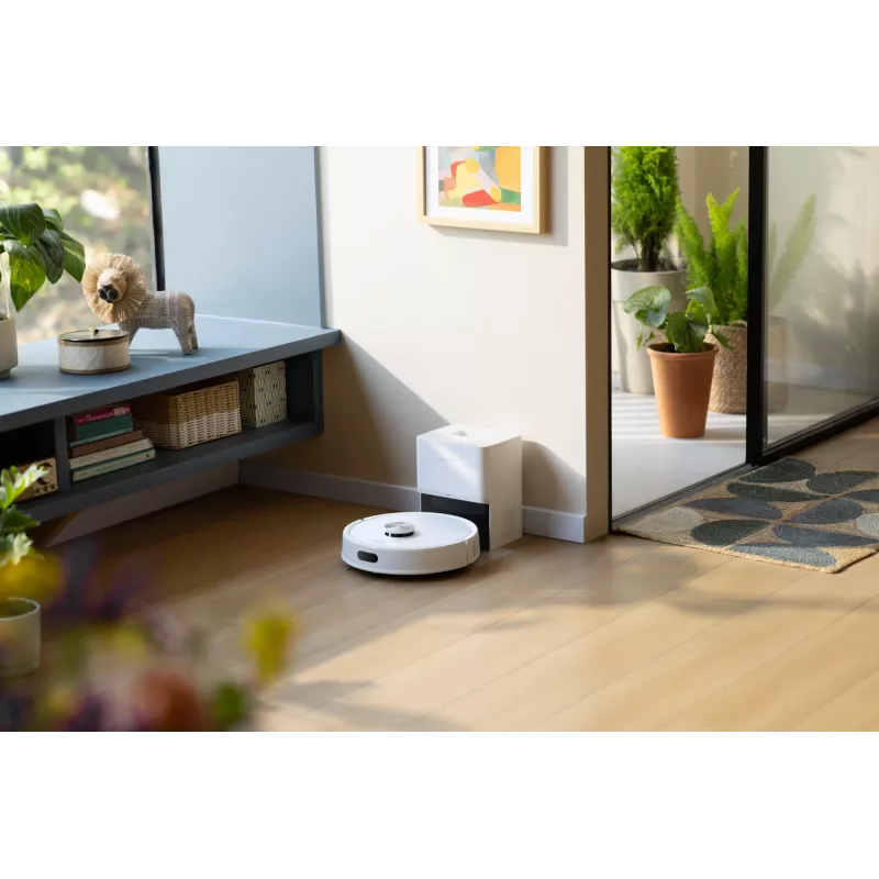 Robot sprzątający Roborock Q7 TF+ — bezworkowy, nawigacja LiDAR, mopowanie na mokro, automatyczna stacja bazowa (ładowanie i oczyszczanie), biały