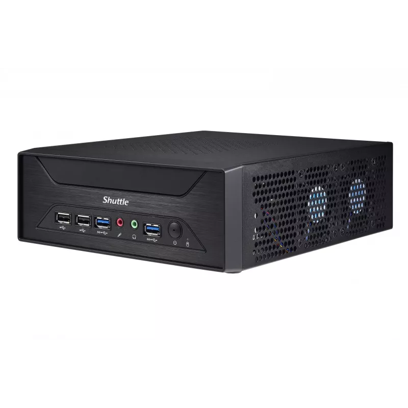 Shuttle XPC slim Barebone XH510G - S1200, Intel H510, 1xDP, 1xHDMI, 1x PCI-E 16X, 1x LAN, 1x 2.5 cala, 2x M.2, praca ciągła 24/7