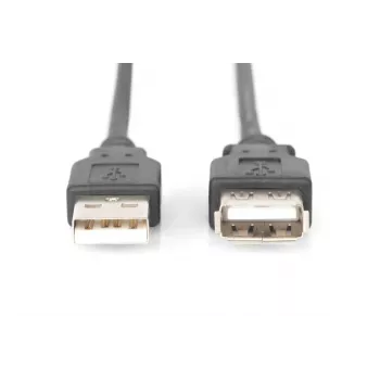 Kabel przedłużający DIGITUS ASSMANN USB 2.0, typ A M/F, 5 m, zgodny z USB 2.0, czarny