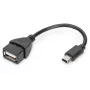 adapter kablowya DIGITUS USB 2.0, OTG, typ mini B - A M/F, 20 cm, USB 2.0, czarny
