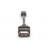 adapter kablowya DIGITUS USB 2.0, OTG, typ mini B - A M/F, 20 cm, USB 2.0, czarny