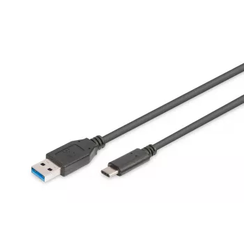 Kabel połączeniowy DIGITUS ASSMANN USB Type-C, typ C na A M/M, 1 m Super Speed czarny