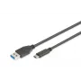 Kabel połączeniowy DIGITUS ASSMANN USB Type-C, typ C na A M/M, 1 m Super Speed czarny