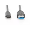 Kabel połączeniowy DIGITUS ASSMANN USB Type-C, typ C na A M/M, 1 m Super Speed czarny