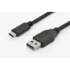 Kabel połączeniowy DIGITUS ASSMANN USB Type-C, typ C na A M/M, 1 m Super Speed czarny