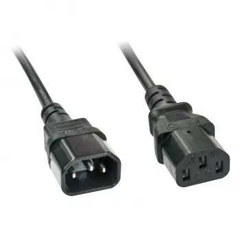 Lindy 5m przedłużacz IEC, czarny, 5 m, złącze C13, złącze C14
