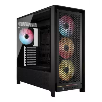 Obudowa PC CORSAIR FRAME 5000D RS ARGB Midi Tower Czarny — ATX, obsługuje 3x140mm wentylatory z przodu, napędy 2.5/3.5 cala