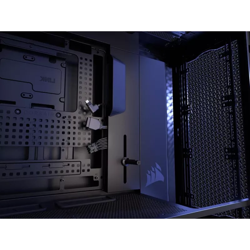 Obudowa PC CORSAIR FRAME 5000D RS ARGB Midi Tower Czarny — ATX, obsługuje 3x140mm wentylatory z przodu, napędy 2.5/3.5 cala