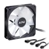 XPG VENTO R 120 ARGB PWM Czarny, Wentylator, 12 cm, 300 obr./min, 1600 obr./min, Czarny
