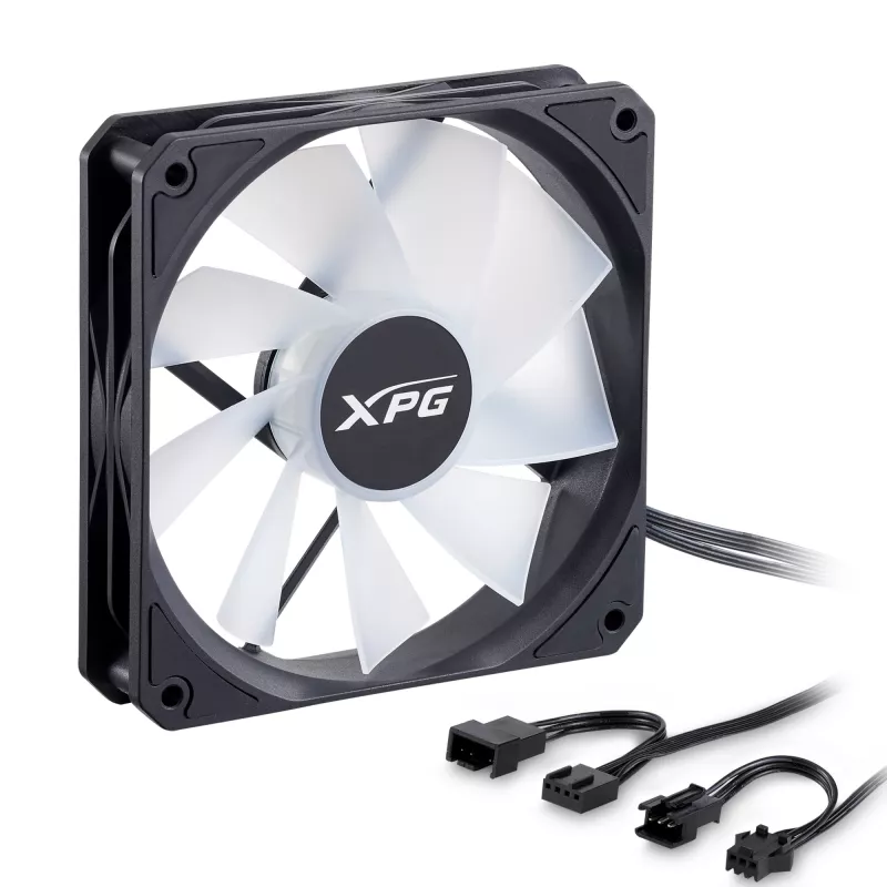 XPG VENTO R 120 ARGB PWM Czarny, Wentylator, 12 cm, 300 obr./min, 1600 obr./min, Czarny