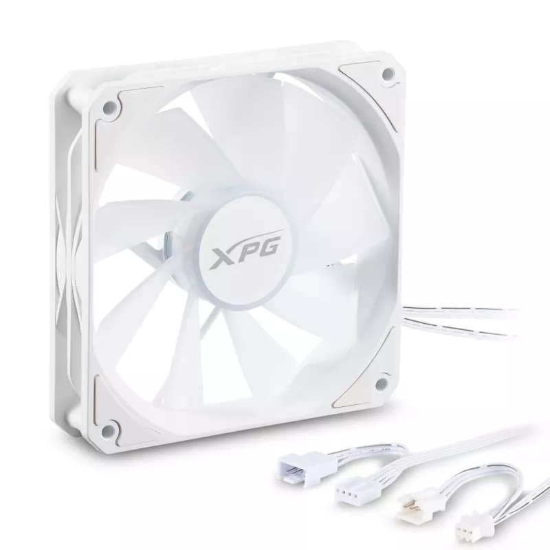 XPG VENTO R 120 ARGB PWM biały, Wentylator, 12 cm, 300 RPM, 1600 RPM, Biały