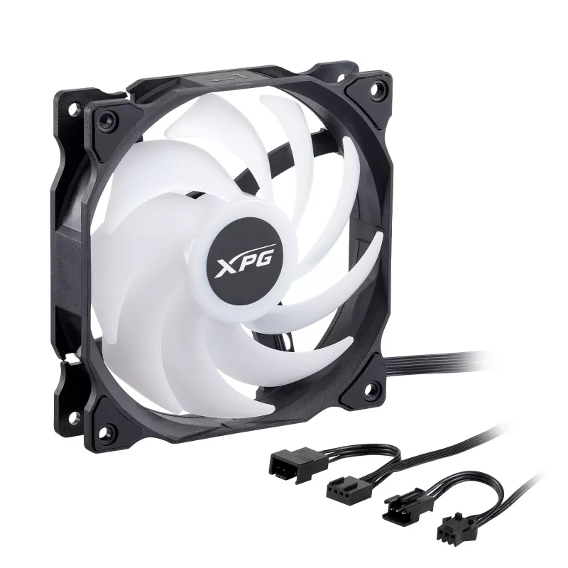 XPG VENTO 120 ARGB PWM Czarny, Wentylator, 12 cm, 300 RPM, 1850 RPM, Czarny