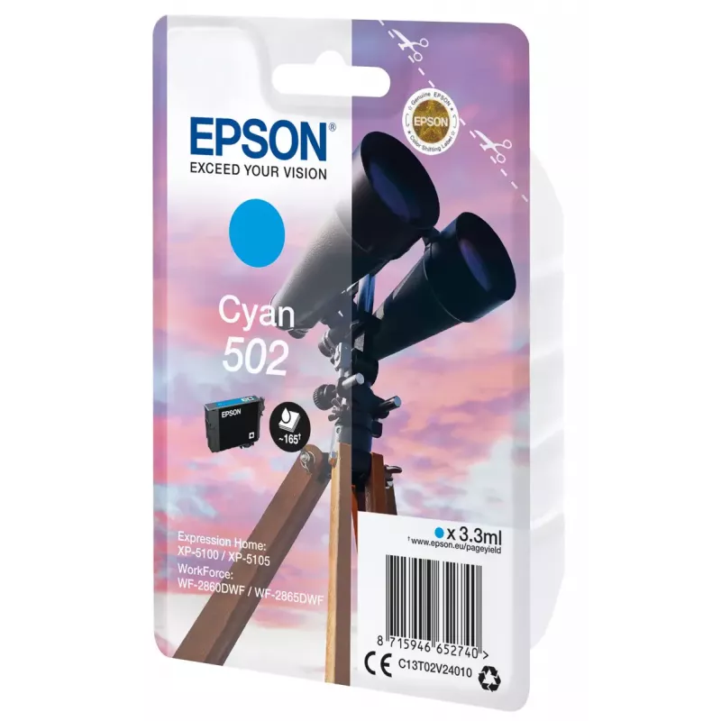 Wkład Epson 502 Cyan C13T02V24010