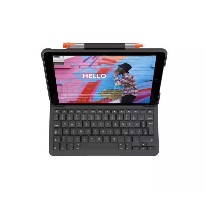 LOGITECH Slim Folio do iPada 7. generacji, grafit, Qwertz, niemiecki