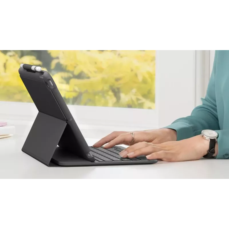 LOGITECH Slim Folio do iPada 7. generacji, grafit, Qwertz, niemiecki