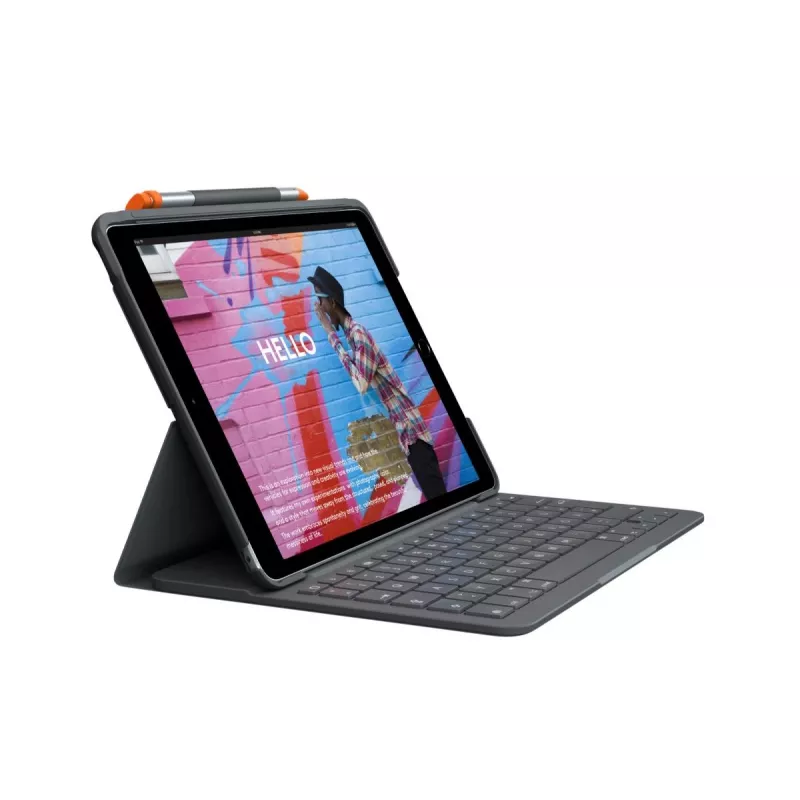 LOGITECH Slim Folio do iPada 7. generacji, grafit, Qwertz, niemiecki
