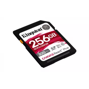 Kingston Technology 256 GB Canvas React Plus SDXC UHS-II 300R/260W U3 V90 do Full HD/4K/8K