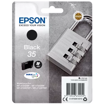 Wkład Epson 35 WF-4720 WF-4720DWF WF-4725DWF WF-4730 WF-4730DTWF WF-4740 WF-4740DTWF Czarny