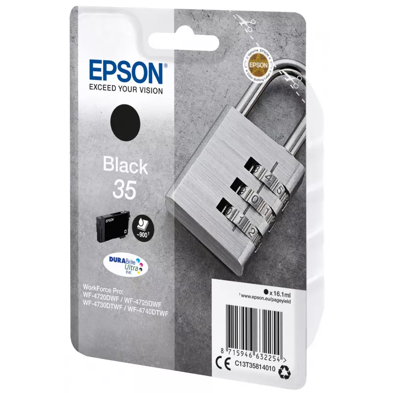 Wkład Epson 35 WF-4720 WF-4720DWF WF-4725DWF WF-4730 WF-4730DTWF WF-4740 WF-4740DTWF Czarny