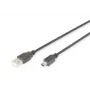 Kabel połączeniowy DIGITUS USB 2.0, wtyk A - mini B (5-pin) M/M, 3 m, zgodny z USB 2.0, czarny
