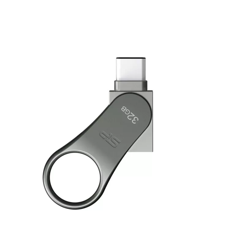 SILICON POWER Mobile C80 - 32 GB pamięć USB z dwoma wtykami - Type-C / Type-A - szary