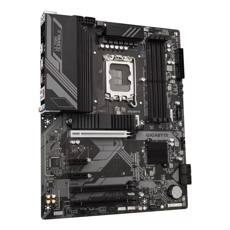 Płyta główna GIGABYTE Z790 D - obsługuje procesory Intel Core 14. generacji, 12+1+1 faz cyfrowego VRM, do 7600 MHz DDR5 (OC), 3x PCIe 4.0 M.2, 2,5 GbE LAN, USB 3.2 Gen 2