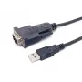 Kabel Equip USB-A na szeregowy (DB9), M/M 1,5m, czarny, 1,5 m, USB Type-A, DB-9, męski, męski