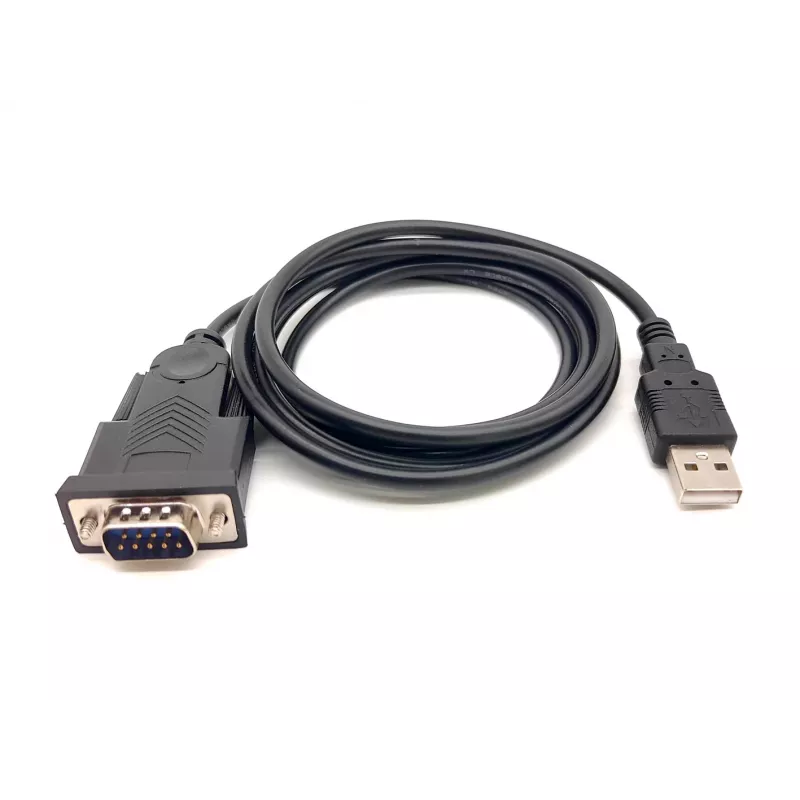 Kabel Equip USB-A na szeregowy (DB9), M/M 1,5m, czarny, 1,5 m, USB Type-A, DB-9, męski, męski