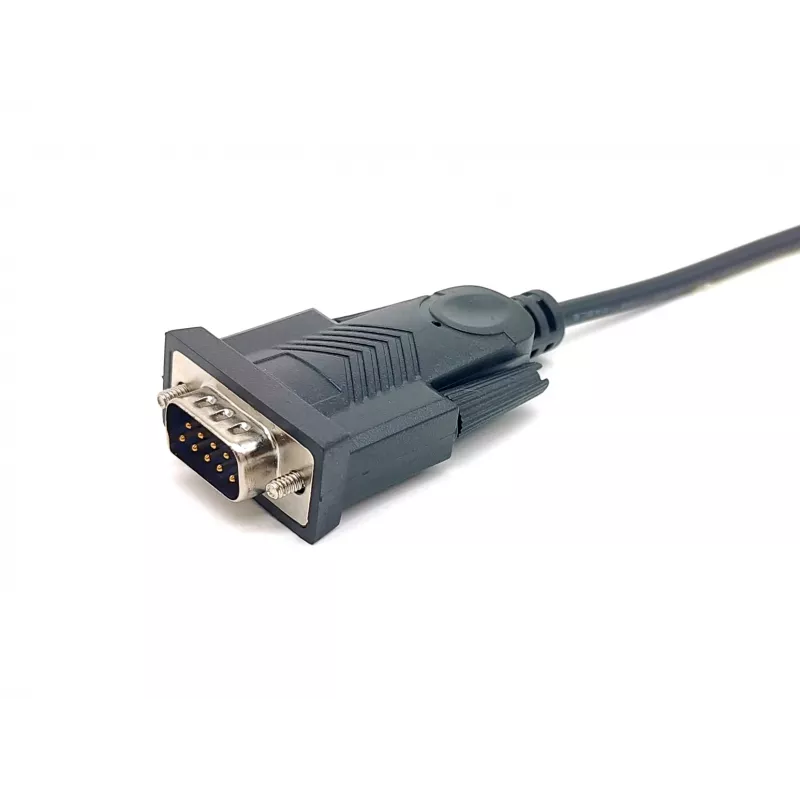 Kabel Equip USB-A na szeregowy (DB9), M/M 1,5m, czarny, 1,5 m, USB Type-A, DB-9, męski, męski