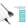 Kabel Equip USB-A na szeregowy (DB9), M/M 1,5m, czarny, 1,5 m, USB Type-A, DB-9, męski, męski
