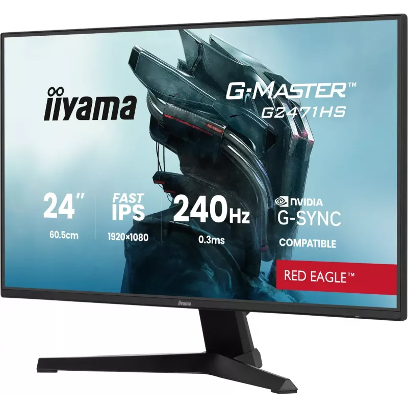 Monitor komputerowy iiyama G-MASTER G2471HS-B1 60,5 cm (23,8 cala) 1920 x 1080 pikseli Full HD Czarny
