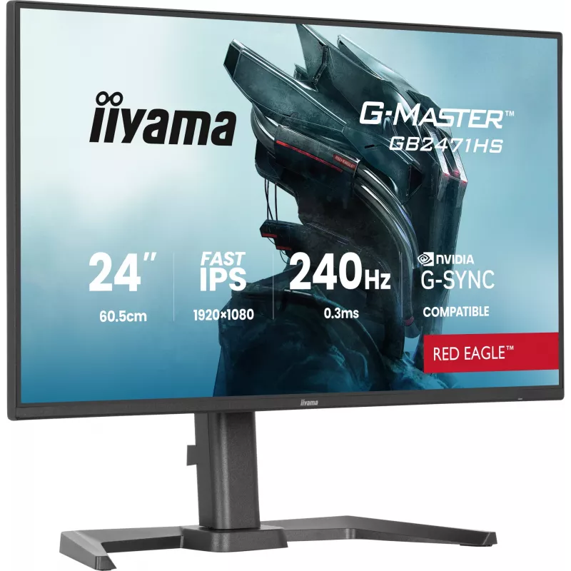 Monitor komputerowy iiyama G-MASTER GB2471HS-B1 60.5 cm (23.8 inch) 1920 x 1080 pikseli Full HD Czarny