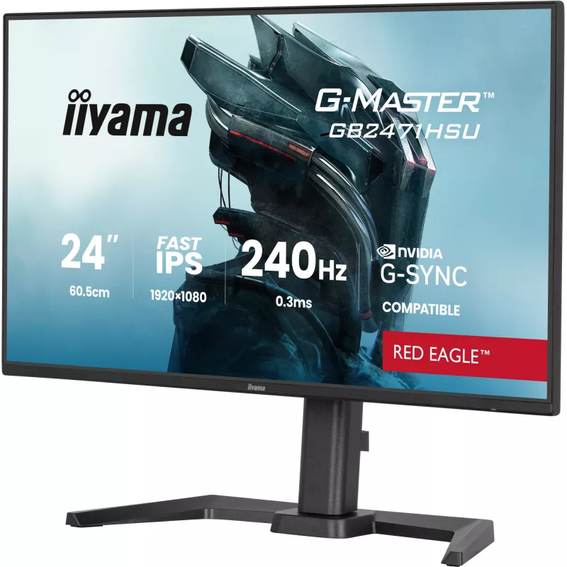 Monitor komputerowy iiyama G-MASTER GB2471HSU-B1 60,5 cm (23,8 cala) 1920 x 1080 pikseli Full HD Czarny