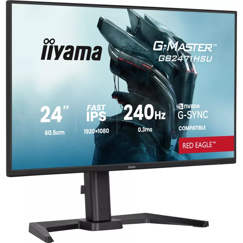 Monitor komputerowy iiyama G-MASTER GB2471HSU-B1 60,5 cm (23,8 cala) 1920 x 1080 pikseli Full HD Czarny
